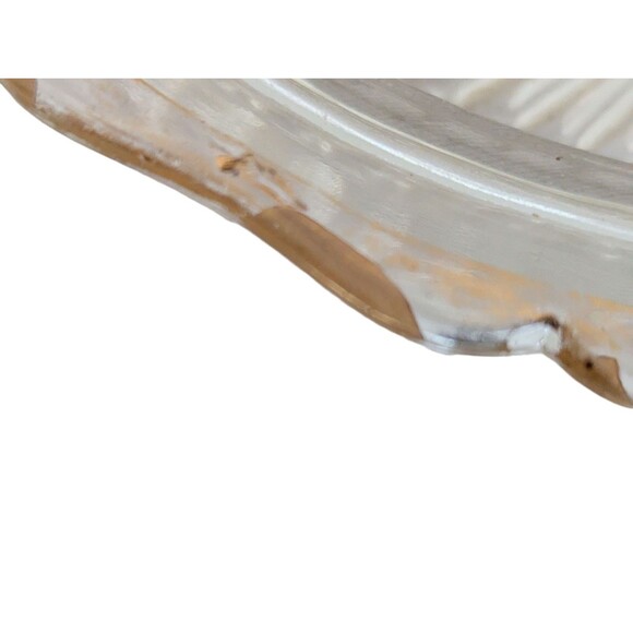 Vintage Oval Gold Rim Cut Glass Tray Candy Dish Divided Starburst Clear Comb Shp - Picture 3 of 5